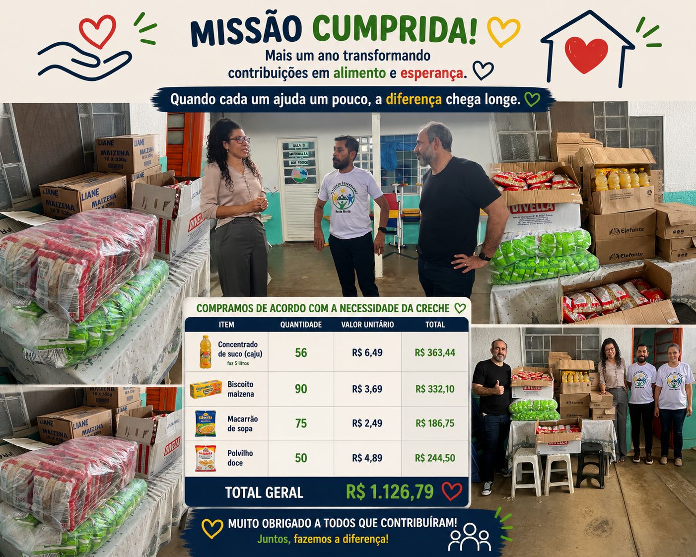 Entrega na creche